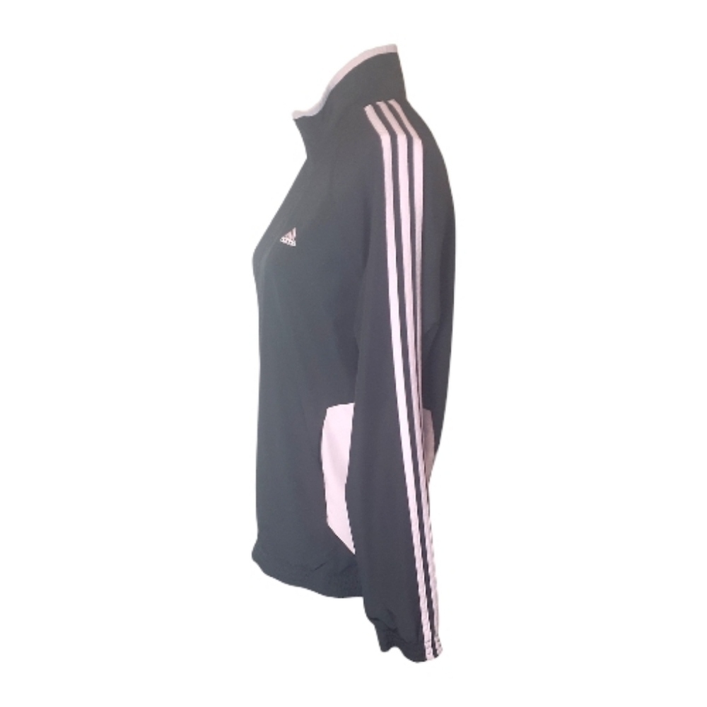Adidas Women's Black and Pink Athletic Jacket Windbreaker Size XL - Picture 3 of 6